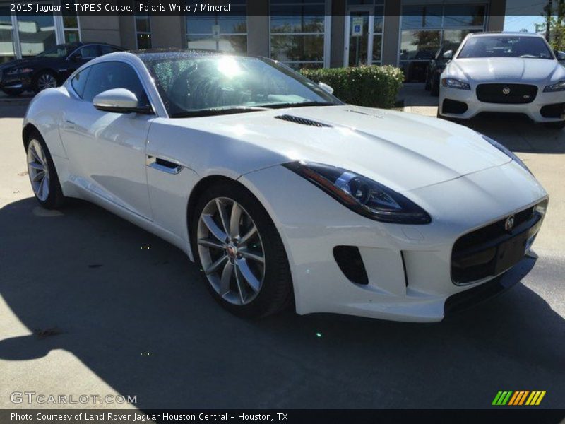 Polaris White / Mineral 2015 Jaguar F-TYPE S Coupe