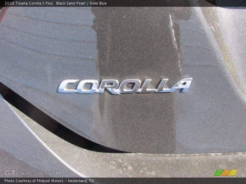 Black Sand Pearl / Steel Blue 2016 Toyota Corolla S Plus