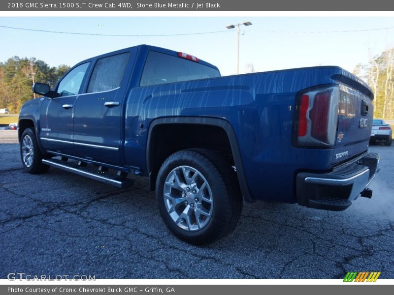 Stone Blue Metallic / Jet Black 2016 GMC Sierra 1500 SLT Crew Cab 4WD