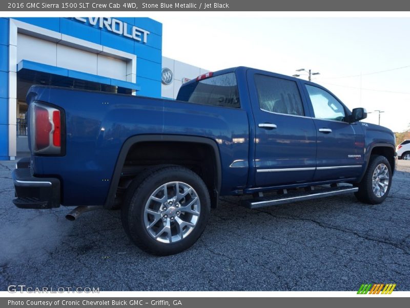 Stone Blue Metallic / Jet Black 2016 GMC Sierra 1500 SLT Crew Cab 4WD