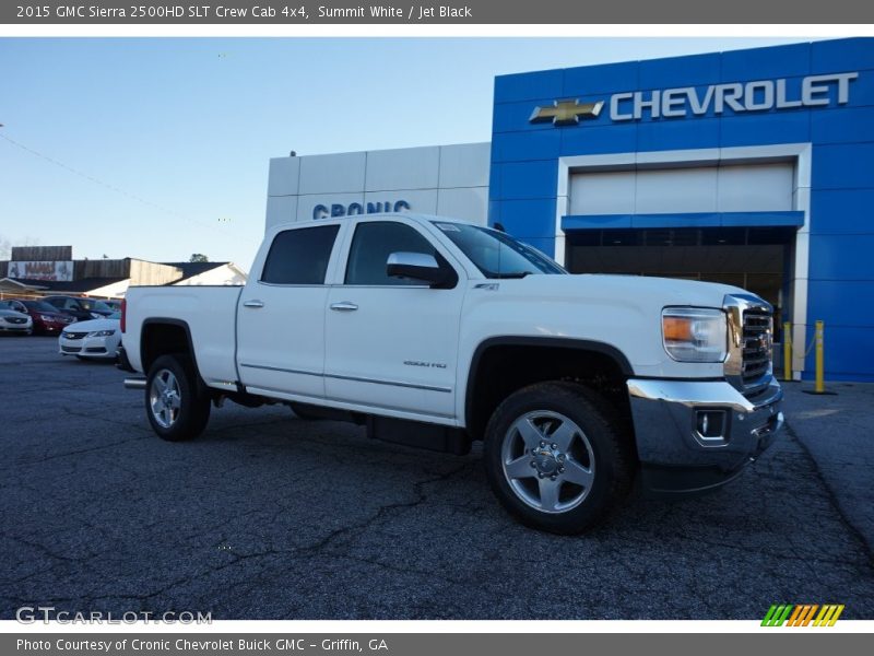 Summit White / Jet Black 2015 GMC Sierra 2500HD SLT Crew Cab 4x4