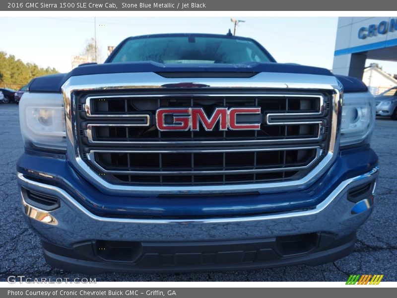 Stone Blue Metallic / Jet Black 2016 GMC Sierra 1500 SLE Crew Cab