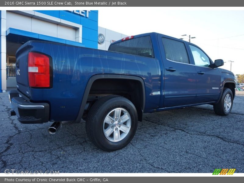 Stone Blue Metallic / Jet Black 2016 GMC Sierra 1500 SLE Crew Cab