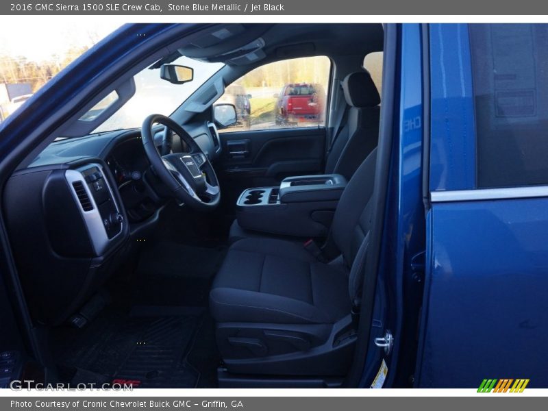 Stone Blue Metallic / Jet Black 2016 GMC Sierra 1500 SLE Crew Cab