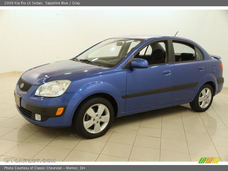 Sapphire Blue / Gray 2009 Kia Rio LX Sedan