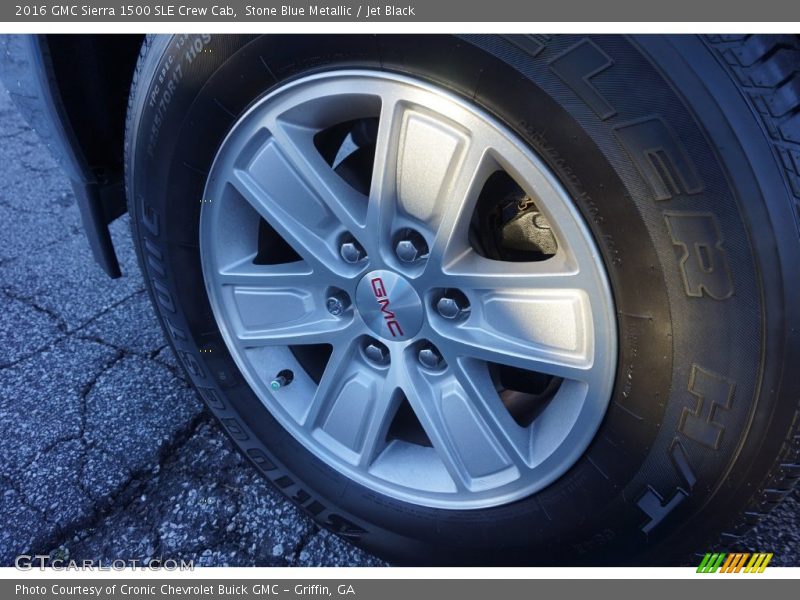 Stone Blue Metallic / Jet Black 2016 GMC Sierra 1500 SLE Crew Cab