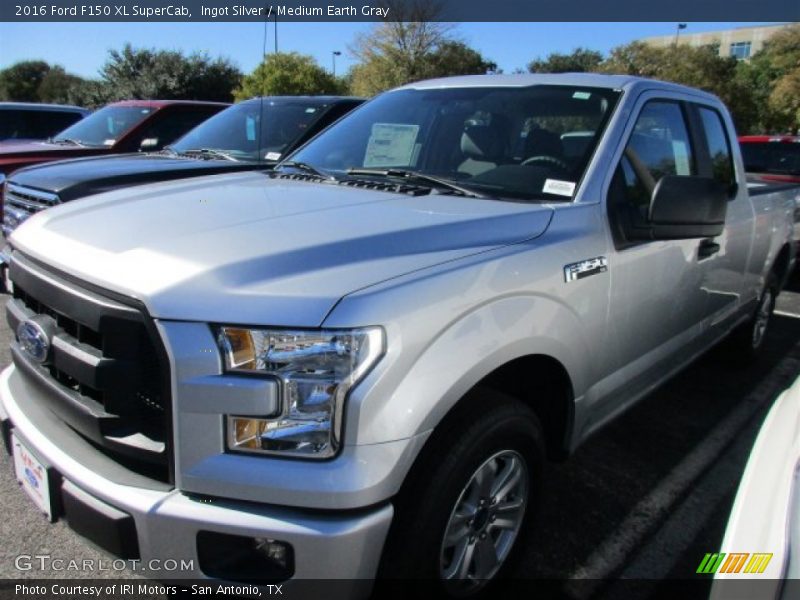 Ingot Silver / Medium Earth Gray 2016 Ford F150 XL SuperCab