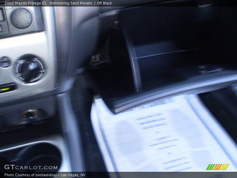Shimmering Sand Metallic / Off Black 2003 Mazda Protege ES