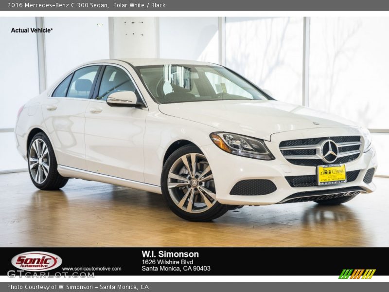 Polar White / Black 2016 Mercedes-Benz C 300 Sedan
