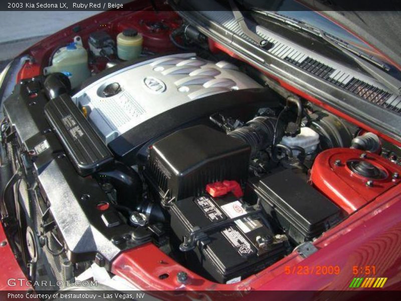 Ruby Red / Beige 2003 Kia Sedona LX