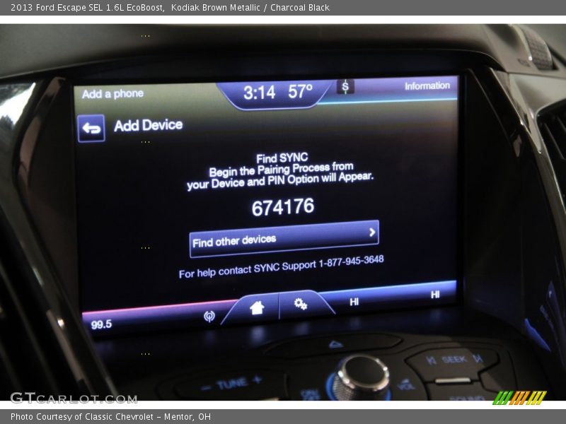 Kodiak Brown Metallic / Charcoal Black 2013 Ford Escape SEL 1.6L EcoBoost