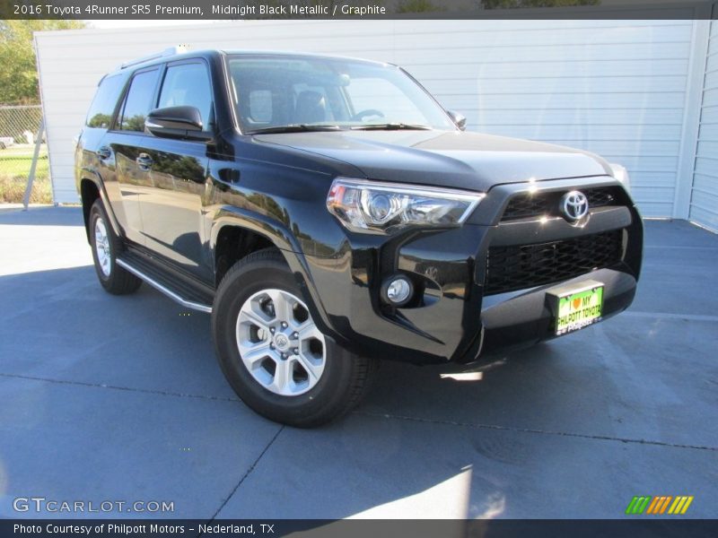 Midnight Black Metallic / Graphite 2016 Toyota 4Runner SR5 Premium