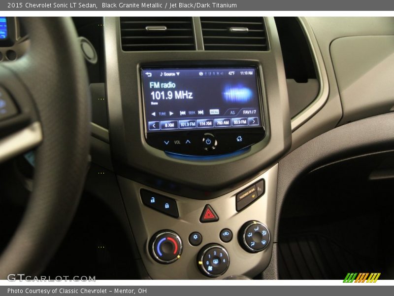 Black Granite Metallic / Jet Black/Dark Titanium 2015 Chevrolet Sonic LT Sedan