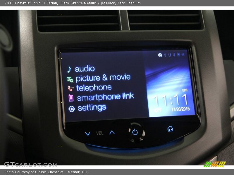 Black Granite Metallic / Jet Black/Dark Titanium 2015 Chevrolet Sonic LT Sedan