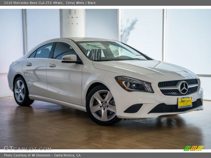 Cirrus White / Black 2016 Mercedes-Benz CLA 250 4Matic