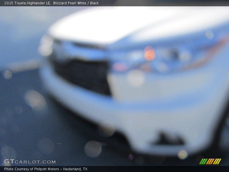 Blizzard Pearl White / Black 2015 Toyota Highlander LE