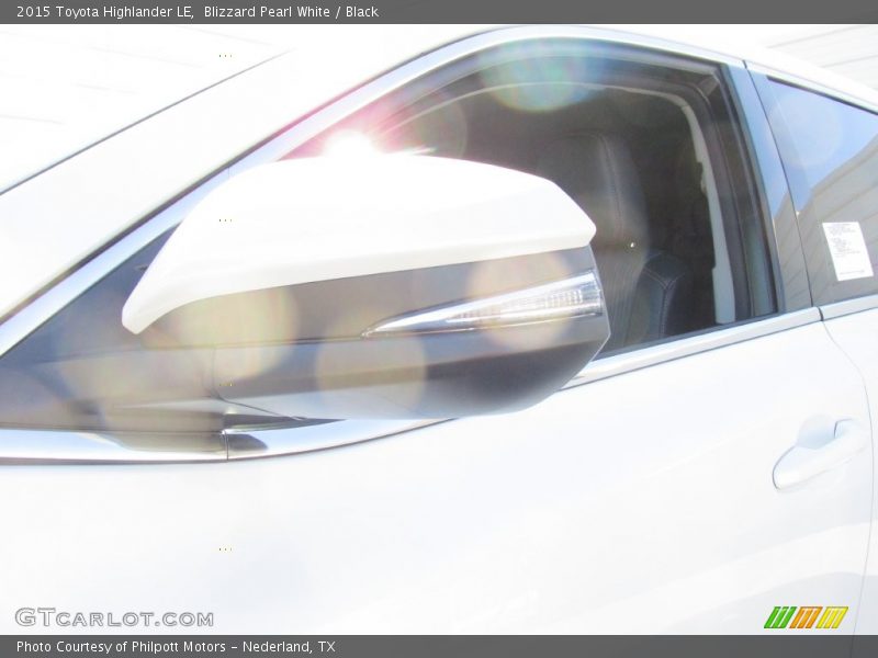 Blizzard Pearl White / Black 2015 Toyota Highlander LE