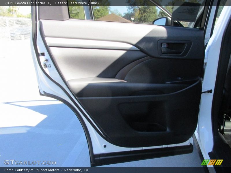 Blizzard Pearl White / Black 2015 Toyota Highlander LE