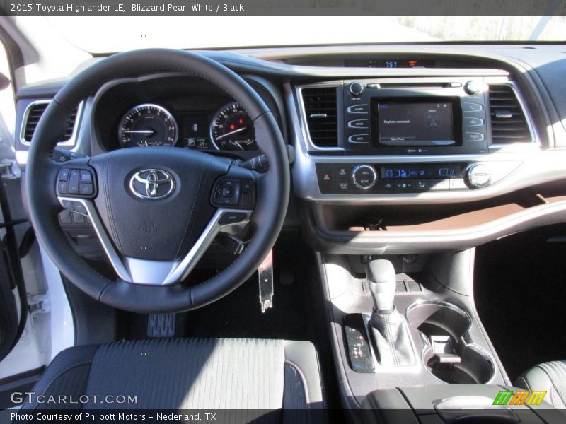 Blizzard Pearl White / Black 2015 Toyota Highlander LE