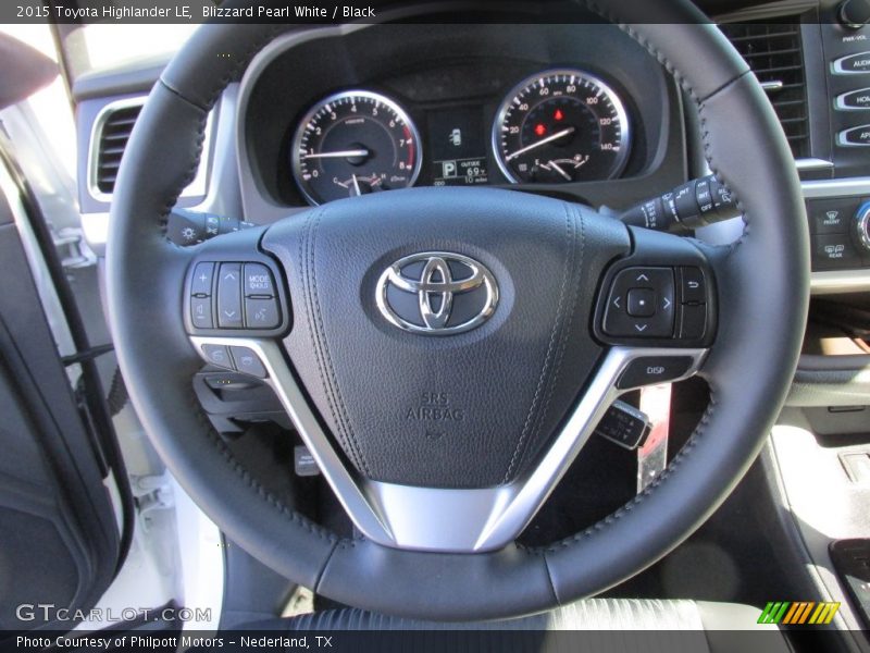 Blizzard Pearl White / Black 2015 Toyota Highlander LE