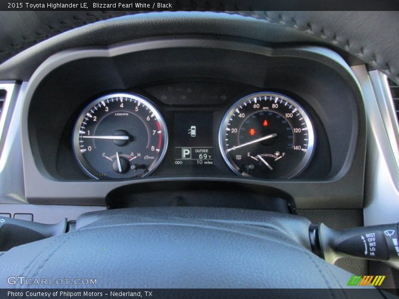 Blizzard Pearl White / Black 2015 Toyota Highlander LE