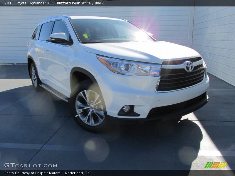 Blizzard Pearl White / Black 2015 Toyota Highlander XLE