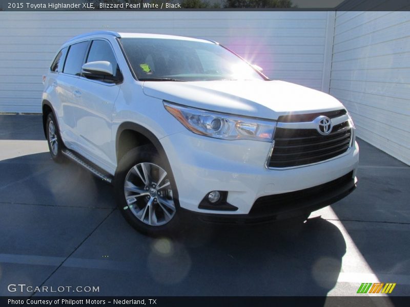Blizzard Pearl White / Black 2015 Toyota Highlander XLE