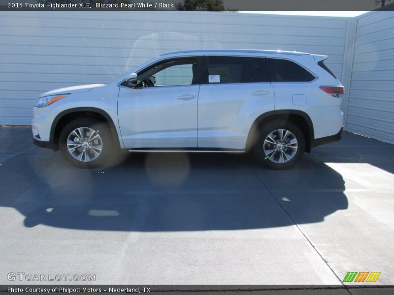 Blizzard Pearl White / Black 2015 Toyota Highlander XLE
