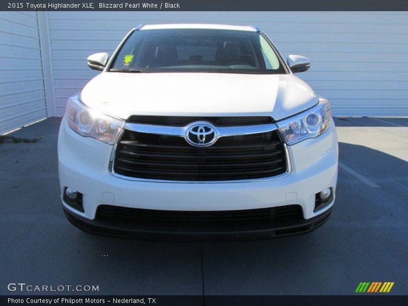 Blizzard Pearl White / Black 2015 Toyota Highlander XLE