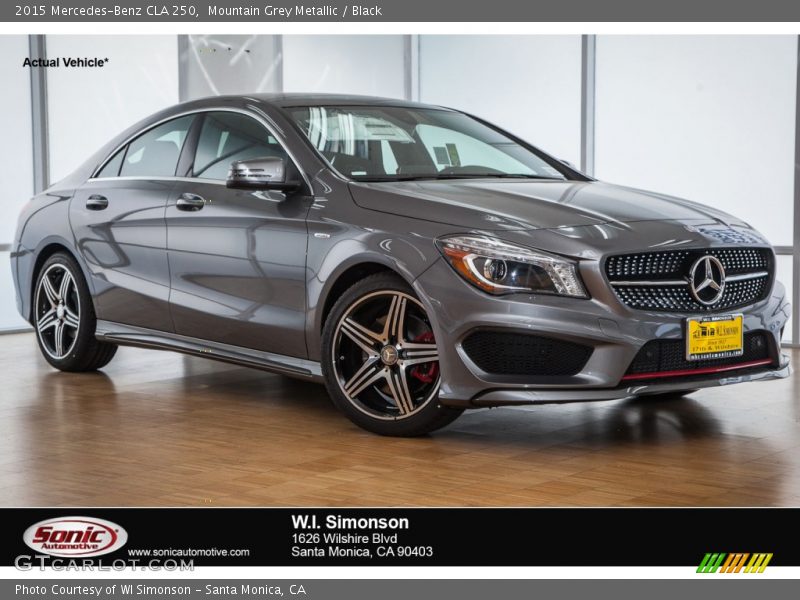 Mountain Grey Metallic / Black 2015 Mercedes-Benz CLA 250