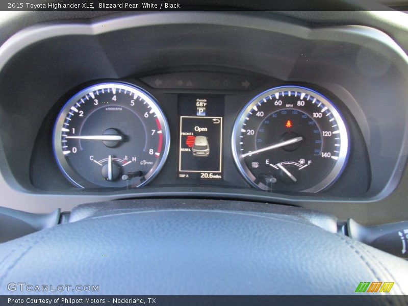 Blizzard Pearl White / Black 2015 Toyota Highlander XLE