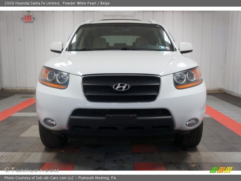 Powder White Pearl / Beige 2009 Hyundai Santa Fe Limited