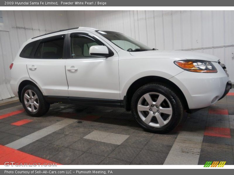 Powder White Pearl / Beige 2009 Hyundai Santa Fe Limited