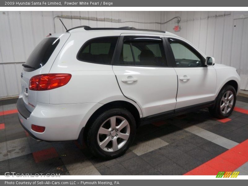 Powder White Pearl / Beige 2009 Hyundai Santa Fe Limited