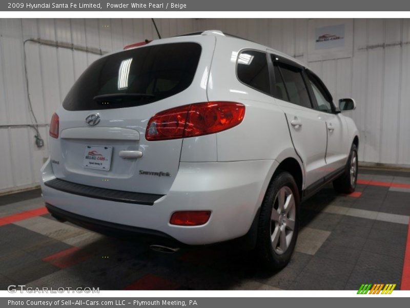 Powder White Pearl / Beige 2009 Hyundai Santa Fe Limited