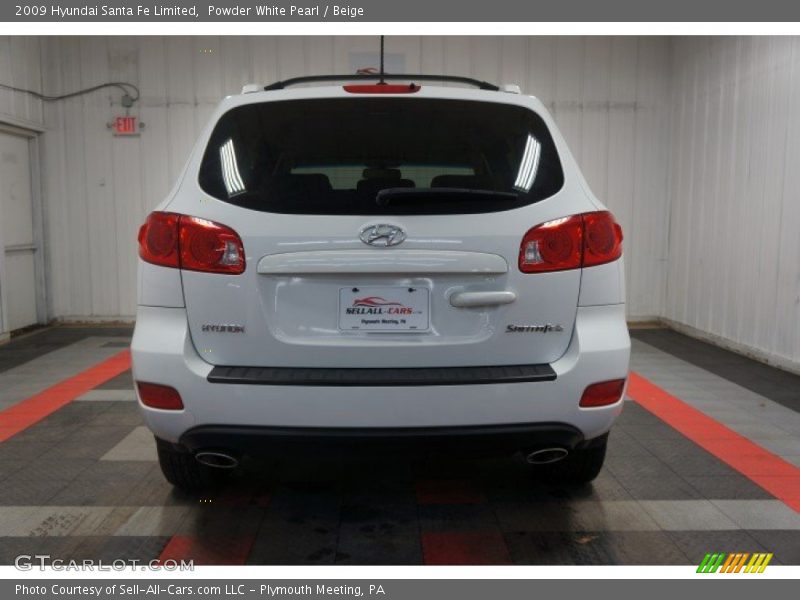 Powder White Pearl / Beige 2009 Hyundai Santa Fe Limited
