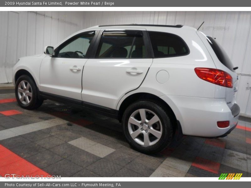 Powder White Pearl / Beige 2009 Hyundai Santa Fe Limited