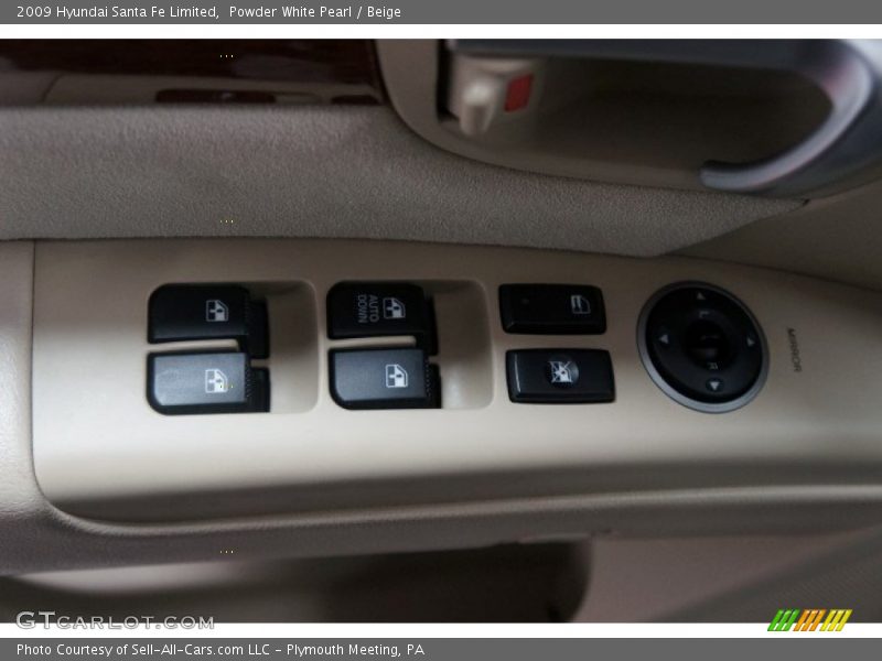 Powder White Pearl / Beige 2009 Hyundai Santa Fe Limited