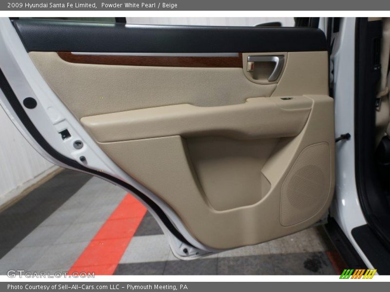 Powder White Pearl / Beige 2009 Hyundai Santa Fe Limited