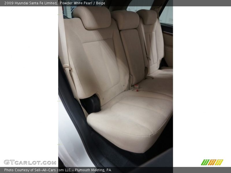 Powder White Pearl / Beige 2009 Hyundai Santa Fe Limited