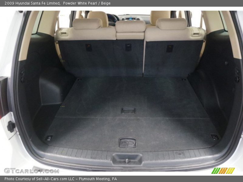 Powder White Pearl / Beige 2009 Hyundai Santa Fe Limited