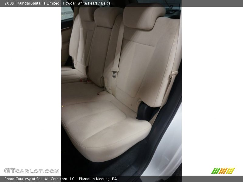 Powder White Pearl / Beige 2009 Hyundai Santa Fe Limited