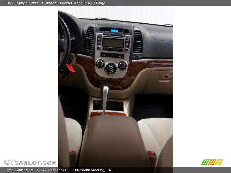 Powder White Pearl / Beige 2009 Hyundai Santa Fe Limited