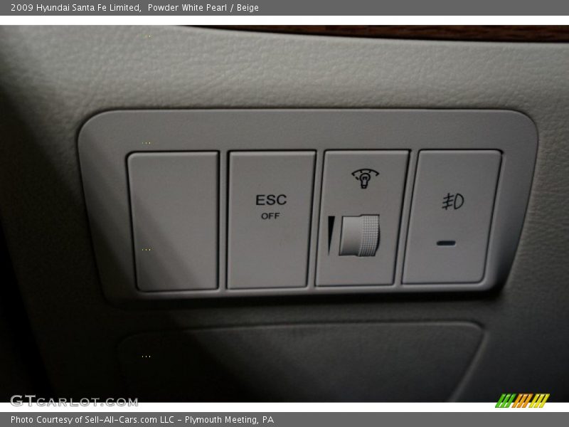 Powder White Pearl / Beige 2009 Hyundai Santa Fe Limited