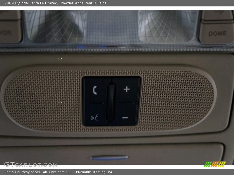 Powder White Pearl / Beige 2009 Hyundai Santa Fe Limited