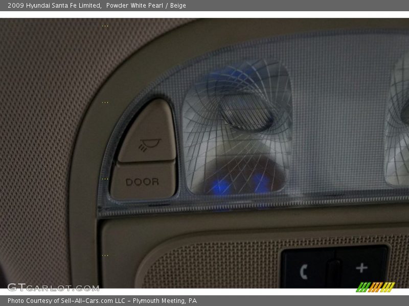 Powder White Pearl / Beige 2009 Hyundai Santa Fe Limited