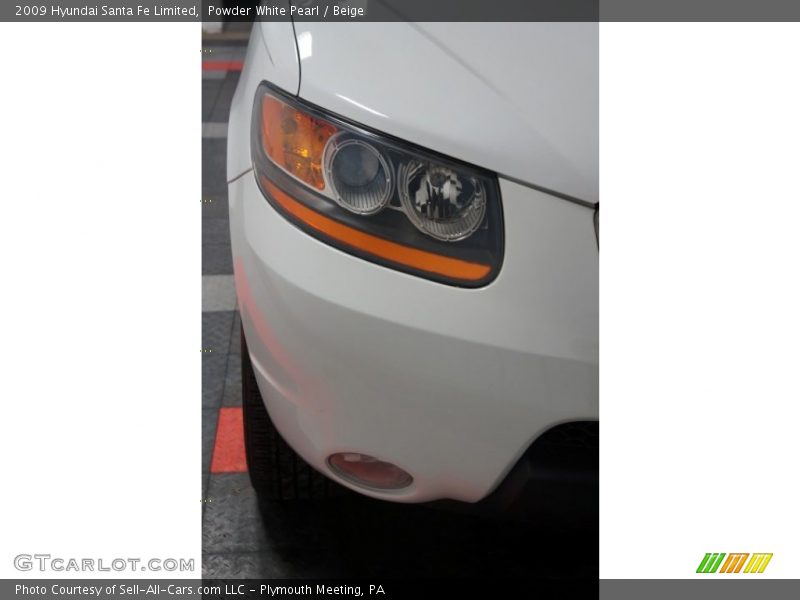 Powder White Pearl / Beige 2009 Hyundai Santa Fe Limited
