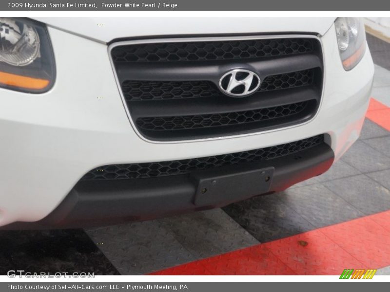 Powder White Pearl / Beige 2009 Hyundai Santa Fe Limited