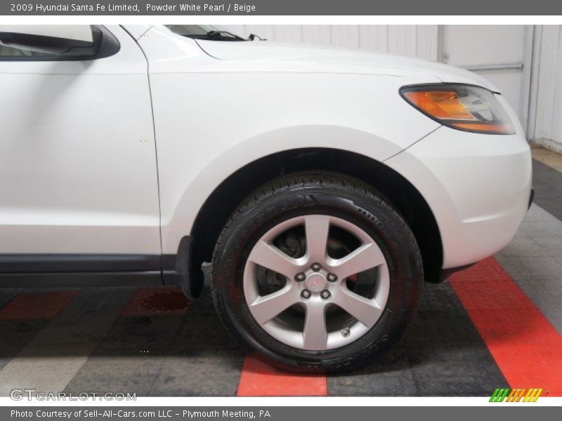 Powder White Pearl / Beige 2009 Hyundai Santa Fe Limited