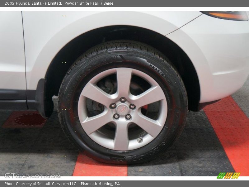 Powder White Pearl / Beige 2009 Hyundai Santa Fe Limited